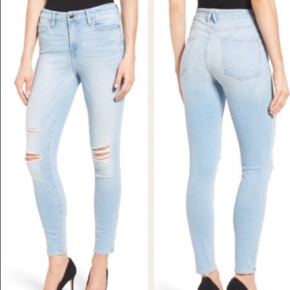 Good American Distressed Good Legs Jeans